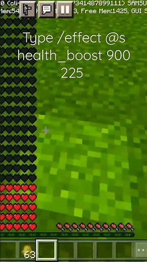 How to get infinite hearts in minecraft 😎