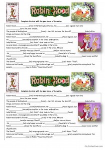Robin Hood - Famous Outlaw - Simple Past Fill Ins