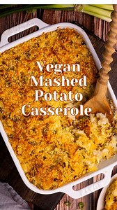 Regular creamy mashed potato is great but Vegan Mashed Potato Casserole is BETTER! ✨ One bite and you will be obsessed too. 🤗 Full recipe is on AVV! ❤️ Google "a virtual vegan mashed potato casserole" and you'll find it. https://avirtualvegan.com/vegan-mashed-potato-casserole/ #veganrecipe #veganside #veganthanksgiving #vegan #veganholidayrecipes #makeaheadveganside | A Virtual Vegan