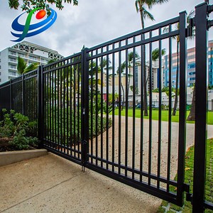 [Hot Item] Black Welded Decorative Metal Fence Panels Residential Fence Designs Aluminum Fencing Vinyl Fence Wrought Iron Fence