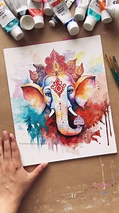 501K views · 7.2K reactions | Favorite topic to paint and teach! - and with such complex colors this one!  #ganpati #ganesh #ganeshfestival #ganeshutsav #ganesha #ganeshchaturthi #ganpatibappa #ganpatifestival #colorful #multicolor #acrylic #acrylicpainting #canvas #acrylicpaint #canvaspainting #canvasart #process #soothing #calming #processart #processvideo #video #aesthetic #instagood #artoftheday | Art Canvas Design Studio | Facebook