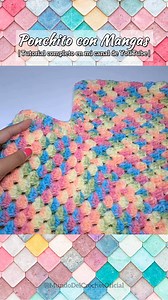 14K views · 206 reactions | Poncho con mangas para niñas ✅ #crochet #knitting #ponchos #knit | Mundo del crochet | Facebook