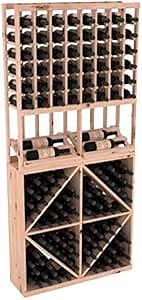 Wine Racks America® Knotty Alder Side Display Combo 2 Wine Cellar Kit. Unstained