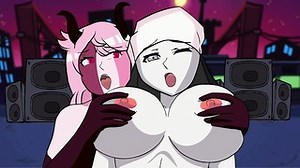 Friday Night Funkin animation Taki & Sarvente Rubbing & Fingering their Tits and Asses on Stage