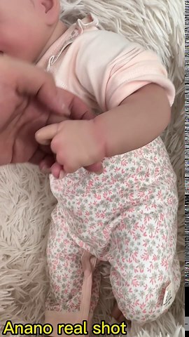 Anano Realistic Baby Dolls Girl 19 Inch Truly Handmade Real Baby Dolls That Look Real Girl Newborn Life Size Perfectly Cute Baby Doll Real Looking Sleeping Baby Girl with Sweet Smile
