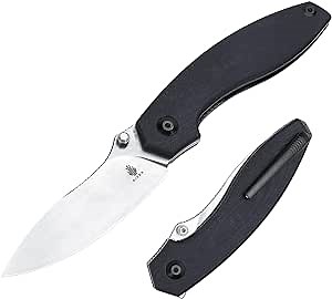 Kizer Doberman Pocket Knife, 3.66 In Satin 154CM Steel Blade Folding Pocket Knife, G10 Handle Small EDC Knife for Men Women, Utility Knife V4639C1