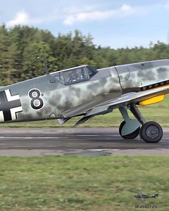 Original Messerschmitt Bf109 G6 derparting for takeoff at Hangar10 / Usedom. The Me109 is powered by an Daimler Benz DB605 V12 Engine. Get your Premiumum Bf-109 Airmodel here: https://airmodels.net/premium/515-messerschmitt-bf-109-premium.html?aff=237 | Warbirds