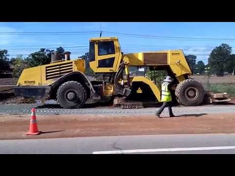 รถทำถนน รีไซคลิ่ง เครื่องจักรกลหนัก ทำงานก่อสร้างถนน Pavement In-Place Recycling BOMAG MPH125
