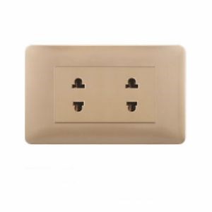 [Hot Item] Sw1-16 10A Double 2pin American Standard Socket Outlet