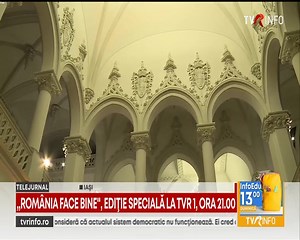 “România face bine”, campania TVR dedicată transformărilor prin care a trecut țara noastră în cei 35 de ani de la Revoluția din 1989, a ajuns la Iași. Este prima oprire a echipei TVR care străbate țara, iar de la ora 21.00, pe TVR 1, Laura Lucescu și Cristian Tabără, alături de invitații lor, vor analiza cum au evoluat județele Moldovei în ultimii 35 de ani. | Ştirile TVR
