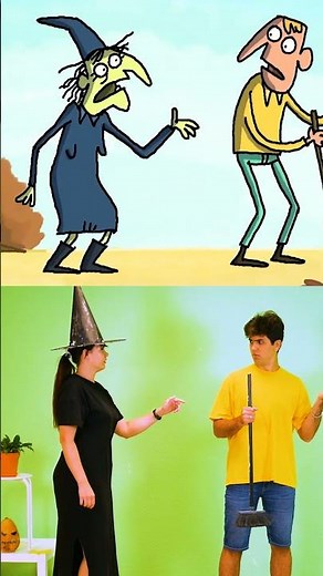 Janitor and witch | Hilarious and FUNNY Cartoons Parody | Shorts