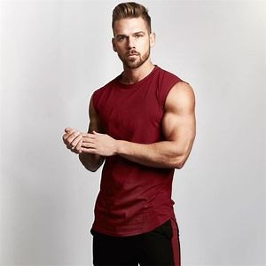 [Hot Item] Men Muscle Fitness Wear Gym Crew Neck Design Running Workout Tank Top