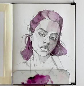 306K views · 9.1K reactions | Beautiful Dusk pink watercolor paint & cadmium orange pencil.  | Polina Bright | Facebook
