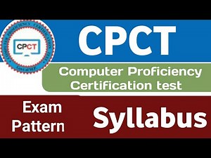 cpct exam structure and detail syllabus | cpct computer proficiancy certification test |