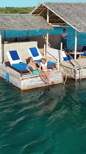 Amanpulo is located on Pamalican Island in the Palawan archipelago in the Philippines. Accessible only by private plane, this island resort hotel is one of the most luxurious hotels in Asia. Guests can book a private cocktail experience on the hotels own floating private bar (pictured here). #amanpulo #luxuryhotel #philippines #amanresorts | Roamaroo