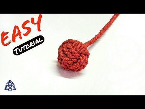 How to make Monkey Fist Knot | Macrame Ball Keychain