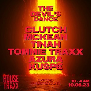 Don't miss The Devil's Dance on Saturday night from House Of Traxx with filthy techno, hard house & tech-house all night 😈 Get ya tickets → https://shorturl.at/rFLP9 | Rave Reviewz