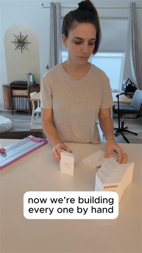 it’s been a wild 24 hours. while things are blowing up online, we’re here in the kitchen folding insert cards and getting ready to build every single dead ringer by hand. we just crossed 1,100 backers and 1,400% funded — huge thanks to everyone spreading the word. production starts the moment the campaign closes friday at 9:30AM CT — last chance to join the first wave → deadringerbridge.com/kickstarter | Derek Webb