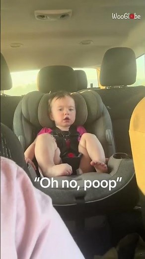 'Oh No... Poop!' - 2 y/o girl makes stinky revelation during car ride || WooGlobe