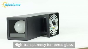 2 Pack Motion Sensor Outdoor Wall Lights, Dusk to Dawn Up & Down Sconces with E26 Dimmable LED Bulbs, Black Aluminum Porch, Patio, Garage,Front Door Lighting Fixtures, ETL Listed