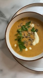 Our butternut squash and carrot soup is veggie and vegan friendly! A hearty option if you're taking part in national vegetarian week. | Progress Cookshop