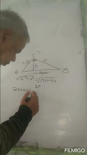 Find the height of the right angle triangle🔺 .