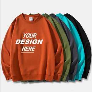 [Hot Item] Men Blank Sweatshirt Crew Neck Pullover Custom Clothing Cotton Sweatshirts