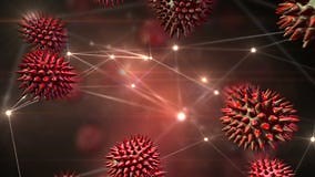 Bacterias En Caer Libre Rodeadas De Conexiones De Datos Metrajes - Vídeo: 142959548