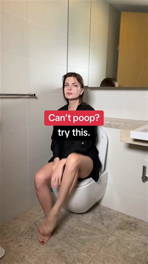 What to do if you’re constipated and can’t poop? Try this position, it will help you to poop fast. #healthypooping #poopfast #constipationhelp