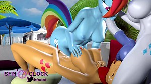 #2112677 - explicit, artist:sfmoclock, applejack, rainbow dash, rarity, anthro, g4, 3d, alternate hairstyle, animated, ball licking, balls, big breasts, big penis, blowjob, bouncing, bouncing breasts, breast grab, breasts, busty applejack, busty rainbow dash, busty rarity, faceless female, female, fingering, futa, futa on female, futa rarity, grope, group sex, hand on head, holding head, horsecock, intersex, licking, masturbation, nipples, nudity, oral, penis, polyamory, sex, ship:appledash, shi