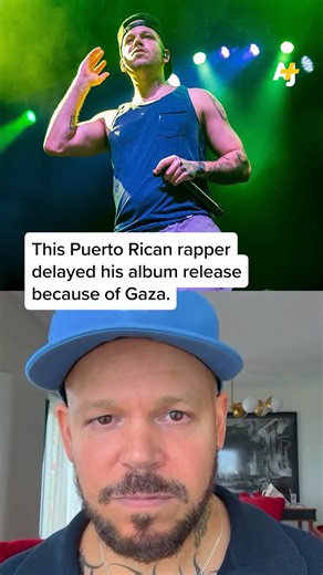 23K views · 417 reactions | “Why doesn't everything stop like during the pandemic? We stop everything and we focus on what's happening in Gaza.” Puerto Rican rapper Residente is calling on other artists to use their voices to call for an end to violence in Gaza. | AJ+ | Facebook