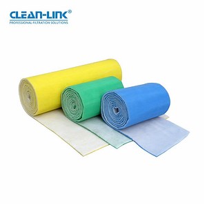 [Hot Item] Material de filtro de aire Clean Link G4 rollo de pre-filtro color azul y blanco