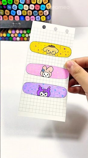 Cute diy mini bandag.e🩷💎 #sanrio #papercraft #cutecrafts #diy #thingstodo #cute