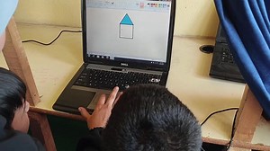 Class 2nd students learning basic computer | Alexandra Sec.School Kupwara