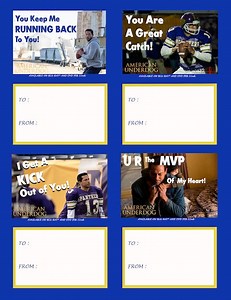 Free Printable Valentine's Day Cards - Football!