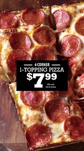 Get ANY Jet’s® 1-Topping 4 Corner. Now for only $7.99 with code 4CR7. Order up. | Jet's Pizza | Facebook