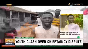 Our reporter, Okese Kofi Bosompem, reports as tensions rise in Akyem Asuom, where the Chief and elders have voted to depose Nkurotehene Nana Obodade II. #OnuaNews #OnuaOnline #OnuaTV | Onua TV