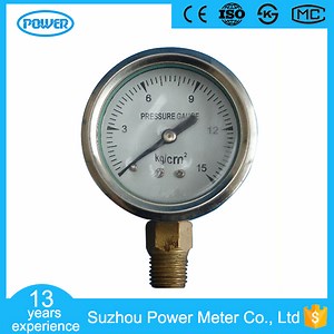 [Hot Item] Ytn-50A Half Stainless Steel Pointer Pressure Gauge Liquid Filled Gauge with Bottom Brass Connection