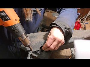Welding PP plastic with a hot air gun, first try