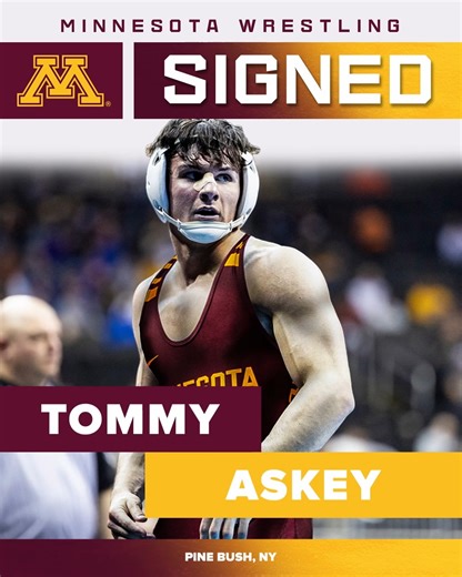 A two-time SoCon champion at 157 pounds, Tommy Askey is the newest member of the #Gophers program! Story: https://z.umn.edu/9h7o #GopherTough 〽️ | Minnesota Wrestling