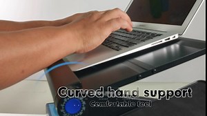 Ultra-Large Adjustable Laptop Stand, Portable Laptop Table with Big Movable CPU Cooling Fan for 17 Inch Computer, Foldable Ergonomic Lap Tray Holder for Bed, Sofa, Chair, Floor (Tray Size: 19", Black)