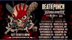 Tickets & VIP Packages are NOW ON SALE for all summer dates with Five Finger Death Punch, The HU & Fire From the Gods! Get yours now at megadeth.com/tour 8/19 – Portland, OR 8/20 – Auburn, WA 8/23 – Mountain View, CA 8/24 – Irvine, CA 8/26 – Phoenix, AZ 8/27 – Albuquerque, NM 8/30 – Dallas, TX 9/1 – Del Valle, TX 9/2 – Houston, TX 9/6 – Charlotte, NC 9/7 – Raleigh, NC 9/9 – Virginia Beach, VA 9/10 – Bristow, VA 9/12 – Wantagh, NY 9/14 – Holmdel, NJ 9/15 – Camden, NJ 9/17 – Bangor, ME 9/18 – Mans