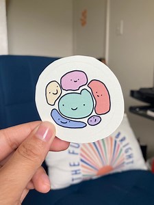 Smiley Face Sticker // Smile Clump Sticker // Cute Vinyl Matte Sticker - Etsy UK