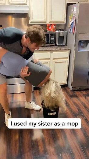 mom told us to clean the house.. #fyp