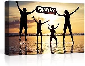 Custom Canvas Prints Personalized Canvas Wall Art With Your Photo Mini Canvas Framed (8" Wx6 H)