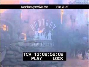 Filming a scene from Captain Corelli's Mandolin, 2000 -- Film 90326