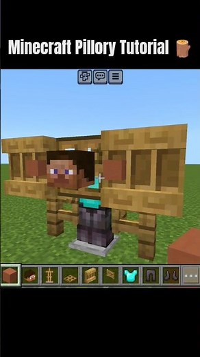 Minecraft Pillory Tutorial 🪵 Saza dene wali machine! 😂 #minecraft