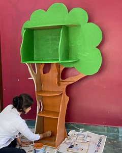 Tree shaped DIY shelves | Homemade storage box #tree #shelf | Deep's CRAFT