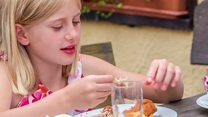 Cute Girl Eating Fried Chicken Her Stock Footage Video (100% Royalty-free) 1025616920 | Shutterstock