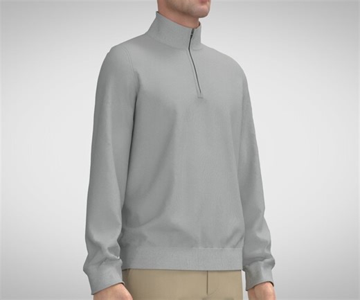 ArtStation - Men Quarter-zip Sweater, Marvelous Designer, Clo  obj, fbx | Resources